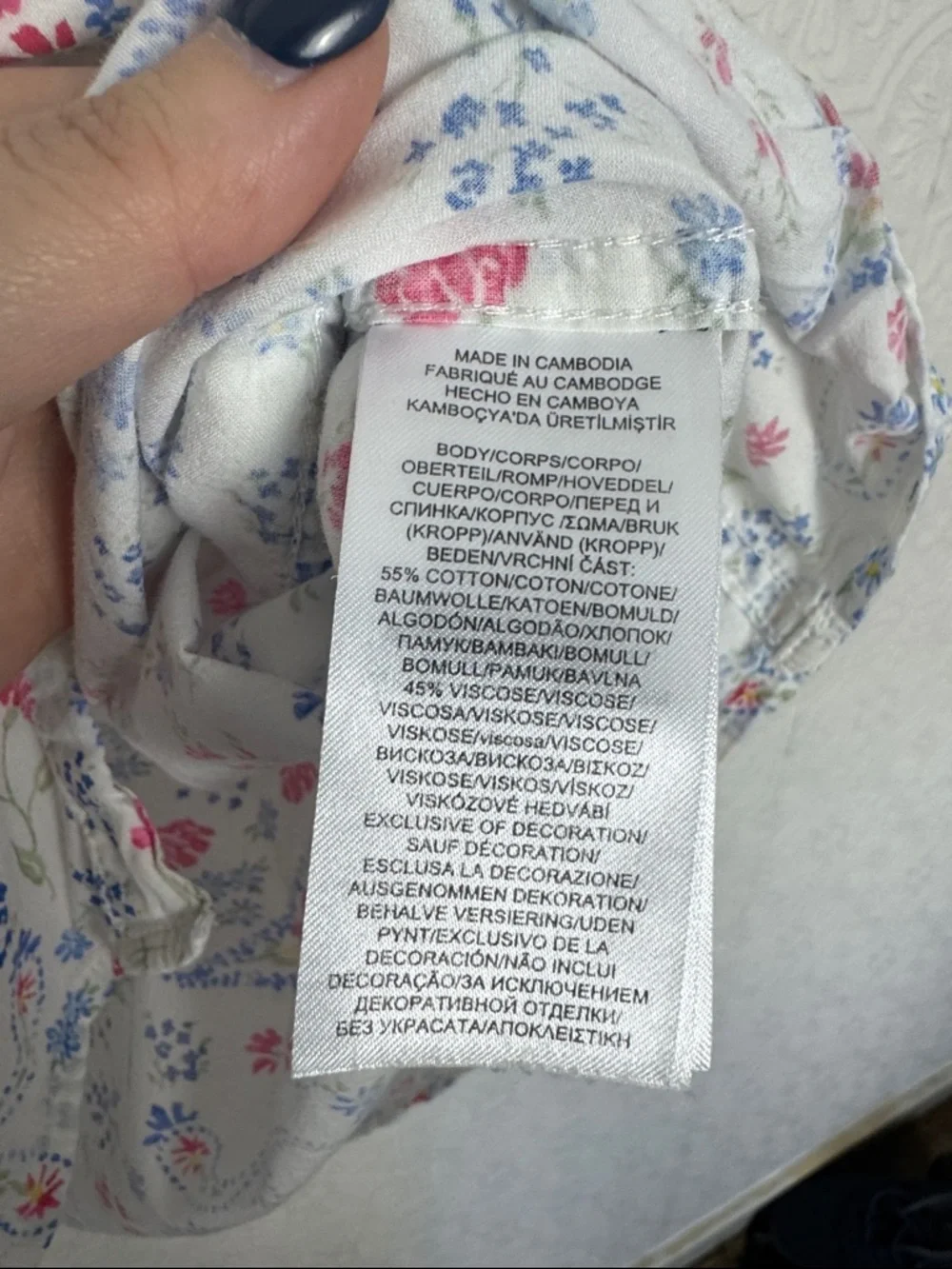 Lauren Ralph‎ Lauren Floral Pajama Top XL Button Down Cottagecore Soft